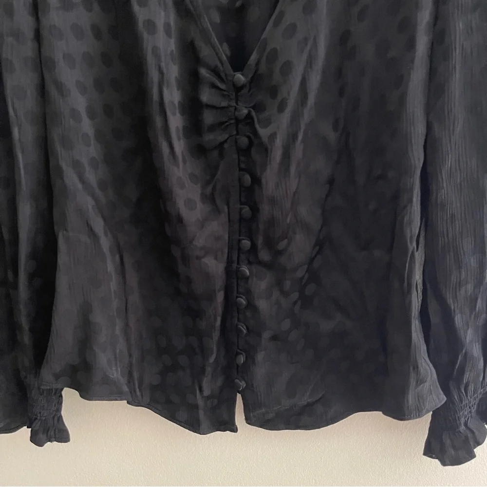 Madewell Smocked Sleeve Daylight Top in Woven Dot - Picture 5 of 11